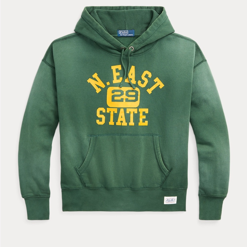 Vintage Fit Polo  by Ralph Lauren Green Hooded Sweatshirt